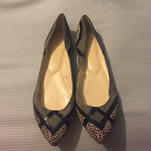 Enzo Angiolini flats with real fur